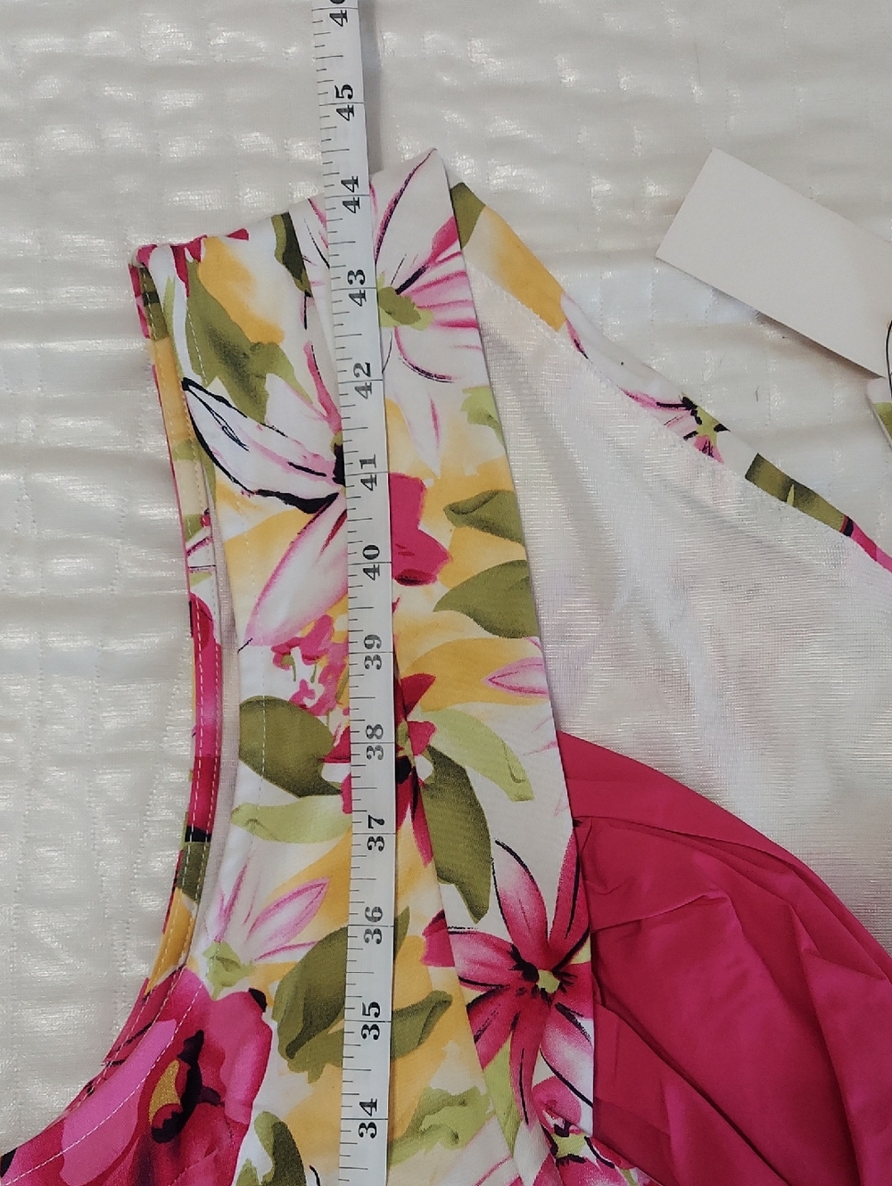 Sleeveless Pink Floral Fit-and-Flare Dress - Picture 10 of 13